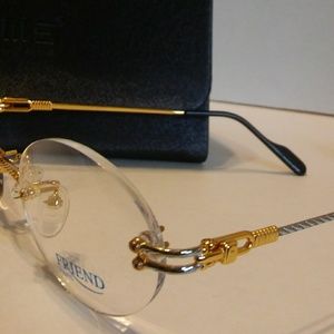 Mens FRIEND OF FRANCE 22K GOLD EYEGLASSES